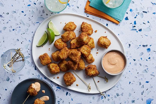 Deep-fried Pork Nuggets with Spicy Chipotle Dipping Sauce | Prairie Fresh